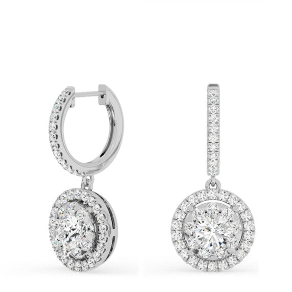 3 1/6 ct. tw. Lyra Drop Lab-Grown Diamond Huggies - Main View