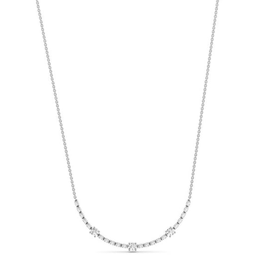 Triple Curved Lab-Grown Diamond Necklace - Main View - Vowmira lab-grown diamond jewelry