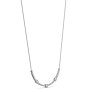 Triple Curved Lab-Grown Diamond Necklace - Side View