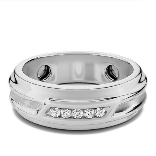 Ethan Lab-Grown Diamond Band - Main View - Vowmira lab-grown diamond jewelry