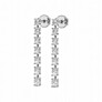 Oval Linear Dangle Lab-Grown Diamond Earrings - Side View - Vowmira lab-grown diamond jewelry