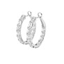 Emerald Inside Out Hoops Lab-Grown Diamond Earrings - Side View - Vowmira lab-grown diamond jewelry