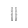 Round Inside Out Halo Hoops Lab-Grown Diamond Earrings - Side View - Vowmira lab-grown diamond jewelry