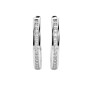 Princess Channel Set Hoops Lab-Grown Diamond Earrings - View 2 - Vowmira lab-grown diamond jewelry