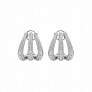 Round Triple Huggies Hoops Lab-Grown Diamond Earrings - View 2 - Vowmira lab-grown diamond jewelry
