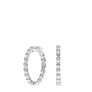 3 ct. tw. Oval Lab-Grown Diamond Hoops - View 2