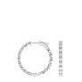 3 ct. tw. Oval Lab-Grown Diamond Hoops - Side View - Vowmira lab-grown diamond jewelry
