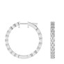 5 ct. tw. Emerald Lab-Grown Diamond Hoops - Side View - Vowmira lab-grown diamond jewelry