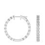 5 ct. tw. Radiant-cut Lab-Grown Diamond Hoops - Side View