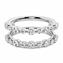 Alternating Round Single Prong Lab-Grown Diamond Ring Enhancer - Side View - Vowmira lab-grown diamond jewelry
