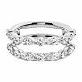 Marquise Round Single Prong Lab-Grown Diamond Ring Enhancer - Side View - Vowmira lab-grown diamond jewelry