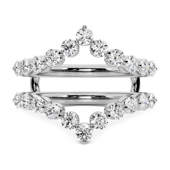 Chevron Lab-Grown Diamond Ring Enhancer - Main View - Vowmira lab-grown diamond jewelry