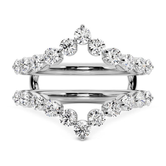 Chevron Lab-Grown Diamond Ring Enhancer - Main View - Vowmira lab-grown diamond jewelry