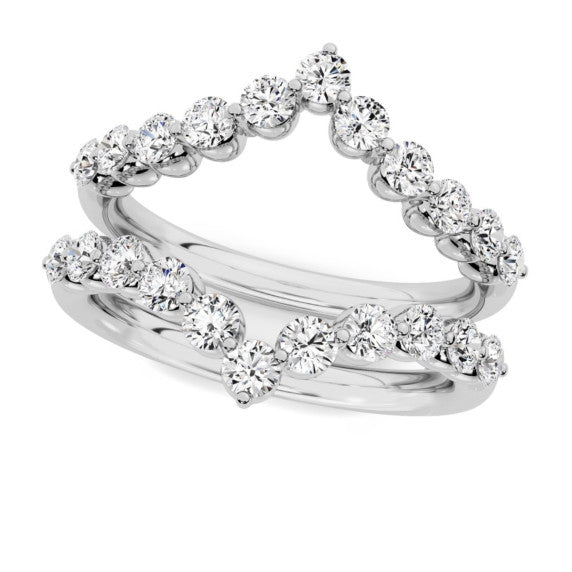 Chevron Lab-Grown Diamond Ring Enhancer - Detail View - Vowmira lab-grown diamond jewelry
