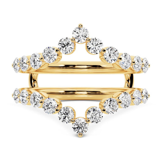 Chevron Lab-Grown Diamond Ring Enhancer - Main View - Vowmira lab-grown diamond jewelry