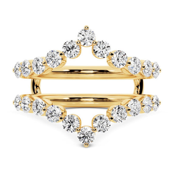 Chevron Lab-Grown Diamond Ring Enhancer - Main View - Vowmira lab-grown diamond jewelry