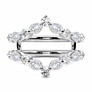 Pear Round Chevron Lab-Grown Diamond Ring Enhancer - Side View - Vowmira lab-grown diamond jewelry
