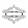 Marquise Round Chevron Lab-Grown Diamond Ring Enhancer - View 2
