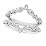 Marquise Round Chevron Lab-Grown Diamond Ring Enhancer - Side View - Vowmira lab-grown diamond jewelry
