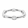 Pear Bezel Eternity Lab-Grown Diamond Ring - Side View - Vowmira lab-grown diamond jewelry