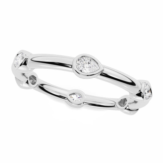 Pear Bezel Eternity Lab-Grown Diamond Ring - Main View