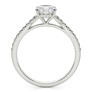 Rose Lab-Grown Diamond Ring - Side View - Vowmira lab-grown diamond jewelry