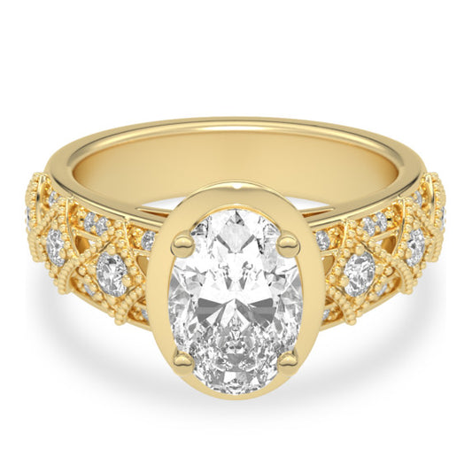 Estelle Lab-Grown Diamond Ring - Main View - Vowmira lab-grown diamond jewelry