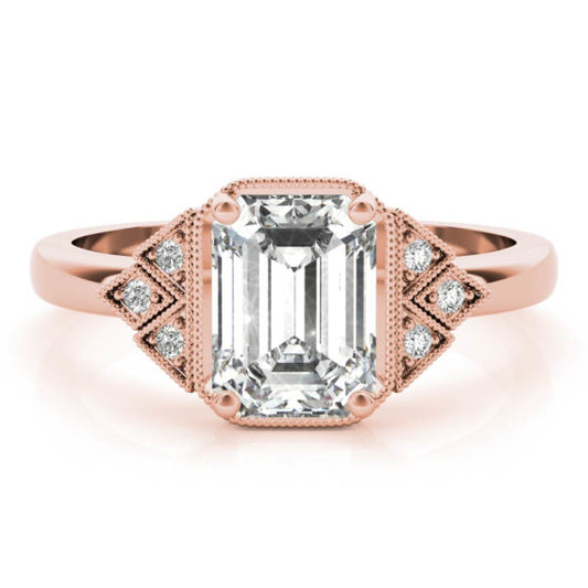 Deco Lab-Grown Diamond Ring - Main View - Vowmira lab-grown diamond jewelry