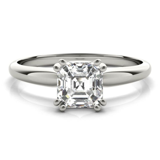 Classic Solitaire Halo Lab-Grown Diamond Ring - Main View - Vowmira lab-grown diamond jewelry