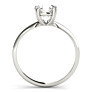 Classic Solitaire Halo Lab-Grown Diamond Ring - Side View - Vowmira lab-grown diamond jewelry