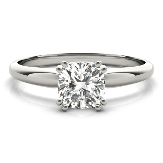 Classic Solitaire Cushion Cut Lab-Grown Diamond Ring - Main View