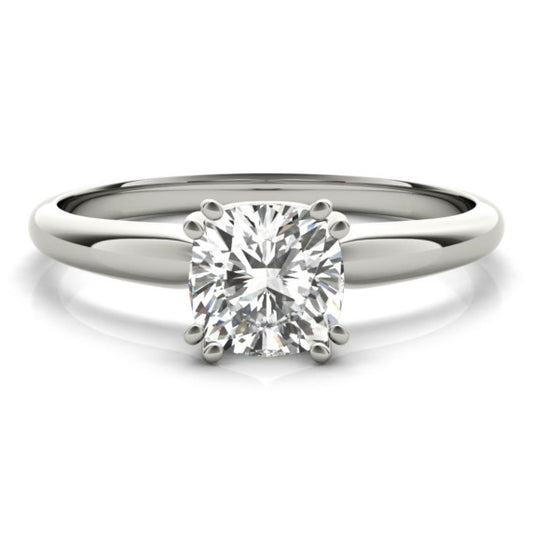 Classic Solitaire Cushion Cut Lab-Grown Diamond Ring - Main View - Vowmira lab-grown diamond jewelry