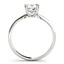 Classic Solitaire Cushion Cut Lab-Grown Diamond Ring - Side View - Vowmira lab-grown diamond jewelry