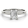 Classic Solitaire Emerald Cut Lab-Grown Diamond Ring - Side View