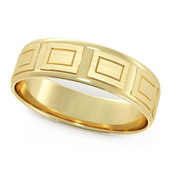 Kevin 6mm Lab-Grown Diamond Men's Band - Main View - Vowmira lab-grown diamond jewelry