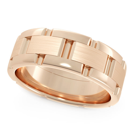 Brian 7.5mm Lab-Grown Diamond Men's Band - Main View - Vowmira lab-grown diamond jewelry