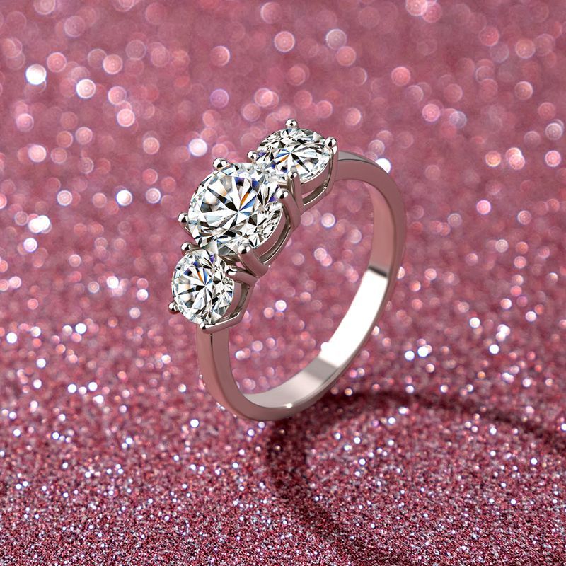 Three Times the Love Lab-Grown Diamond Ring Enhancer - 925 Sterling Silver - alternate product view 2 - Vowmira lab-grown diamond jewelry