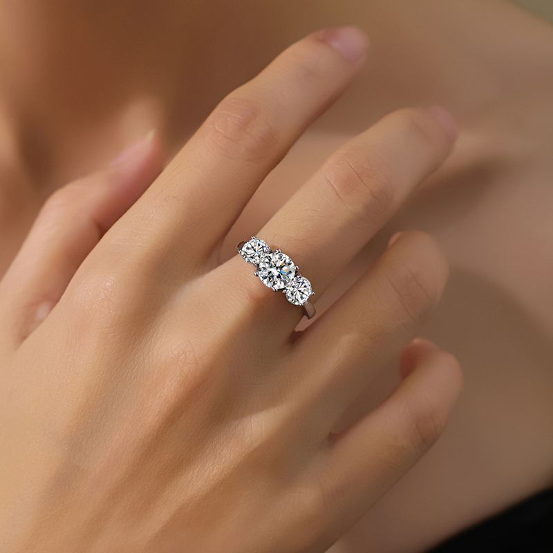 Three Times the Love Lab-Grown Diamond Ring Enhancer - 925 Sterling Silver - alternate product view 3