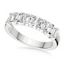 2 ct. tw. Emerald 7 Stone Comfort Lab-Grown Diamond Ring - Detail View - Vowmira lab-grown diamond jewelry