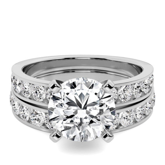 Aegis Lab-Grown Diamond Bridal Set - Main View - Vowmira lab-grown diamond jewelry