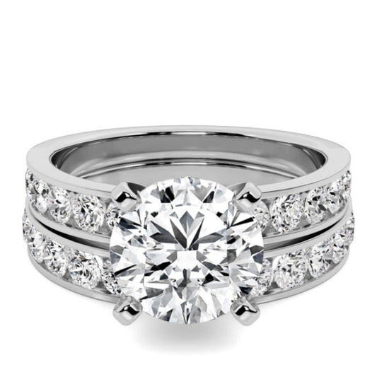 Aegis Lab-Grown Diamond Bridal Set - Main View - Vowmira lab-grown diamond jewelry