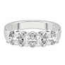 3 ct. tw. Oval 5 Stone Comfort Lab-Grown Diamond Ring - Detail View