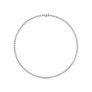 20 ct. tw. Round Lab-Grown Diamond Tennis Necklace in 14k White Gold - Side View
