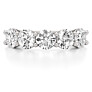 3 ct. tw. Round Five-Stone Band in 14k White Gold Lab-Grown Diamond Jewelry - Side View