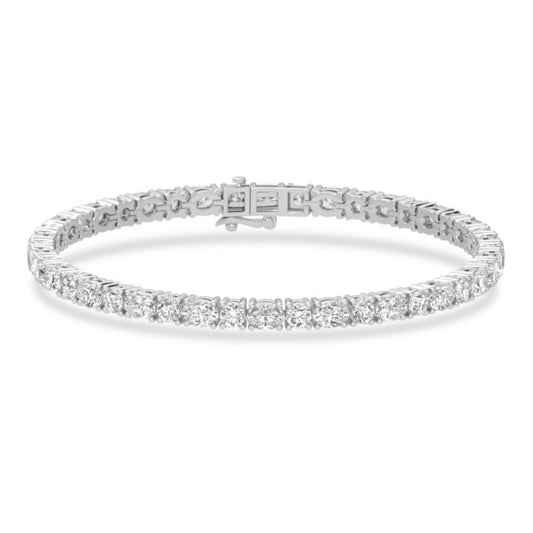 7 ct. tw. Oval and Round Tennis Bracelet Lab-Grown Diamond Jewelry - Main View - Vowmira lab-grown diamond jewelry