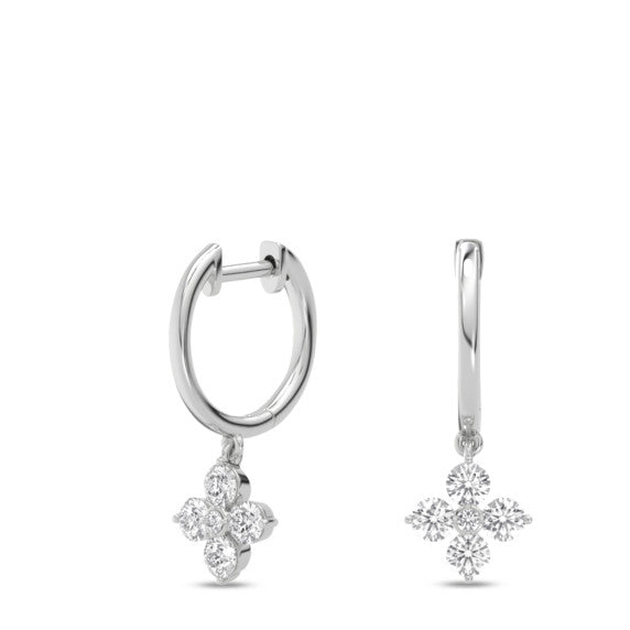 Cardamine Dangle Lab-Grown Diamond Huggies - Main View