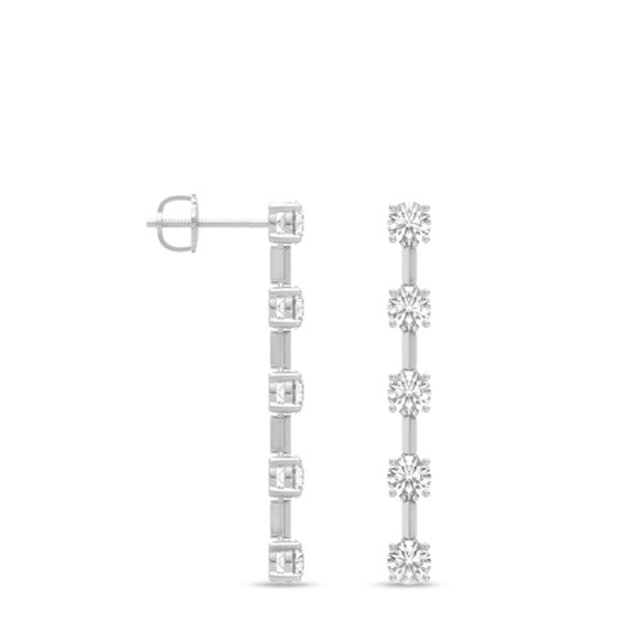 Mireille Lab-Grown Diamond Earrings - Detail View - Vowmira lab-grown diamond jewelry