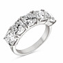 5 ct. tw. Cushion Five-Stone Band in 14K White Gold Lab-Grown Diamond Jewelry - Detail View