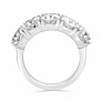 5 ct. tw. Cushion Five-Stone Band in 14K White Gold Lab-Grown Diamond Jewelry - Side View - Vowmira lab-grown diamond jewelry