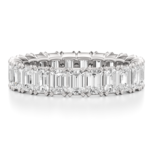 3 - 5 ct. Emerald Eternity Lab-Grown Diamond Band - Main View - Vowmira lab-grown diamond jewelry